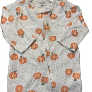 6M Carter's Just One You Baby Heathered Pumpkin Sleep N' Play Halloween